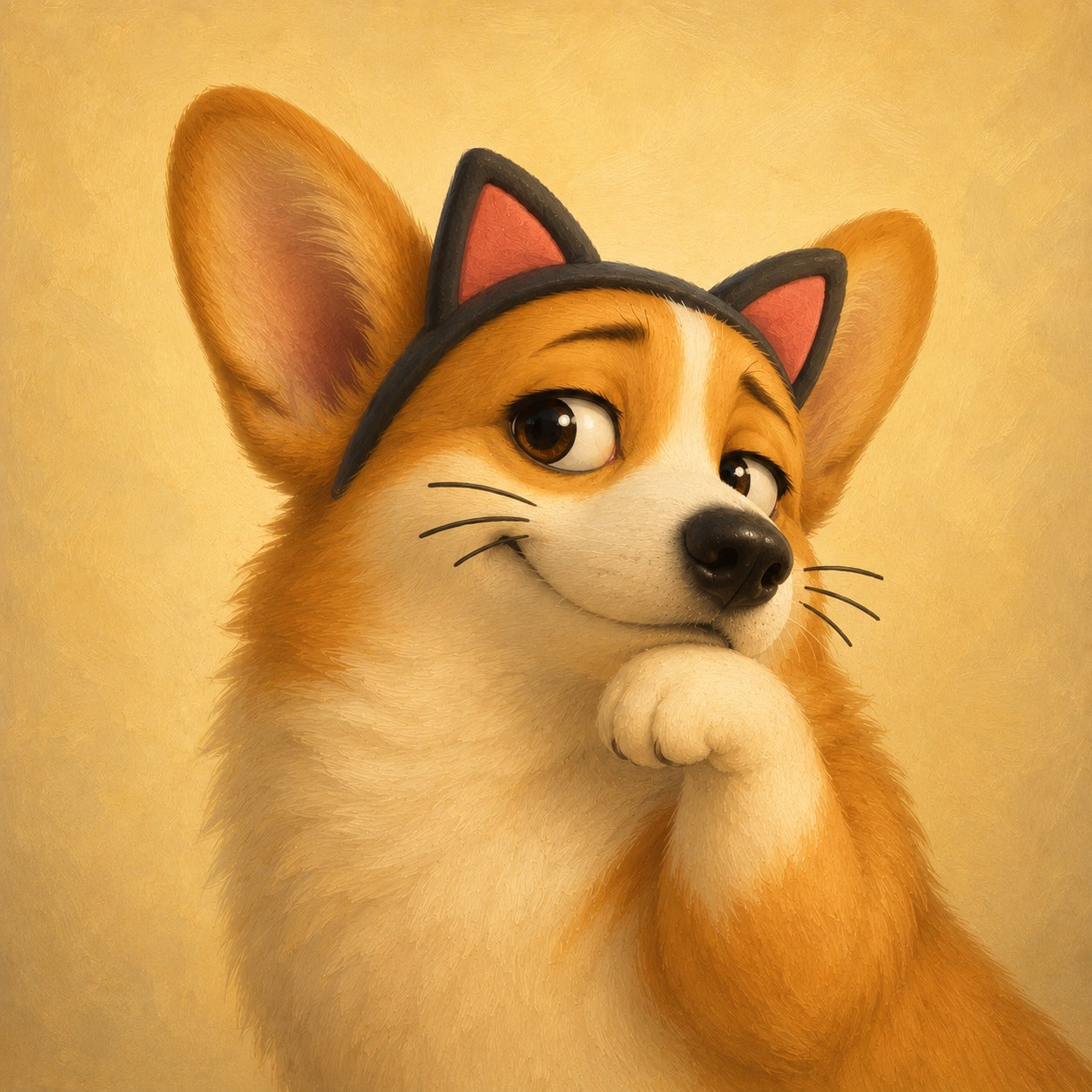 Dame Pemberton de Bonebottom — The Royal Corgi (Adamantly Feline)